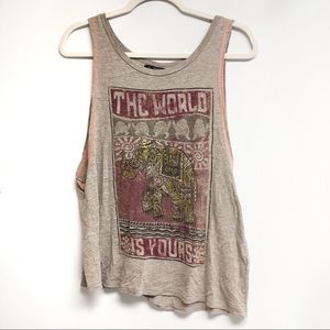 3/$25 Graphic Asian Black Multicolor Top Tee M